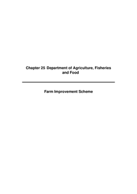 2008 Annual Report, Chapter 25 Department of Agriculture, Fisheries and Food Farm Scheme thumbnail