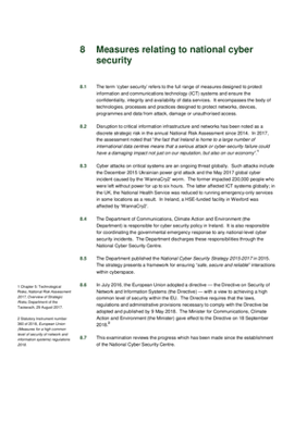 2017 Annual Report, Chapter 08: Measures relating to national cyber security thumbnail
