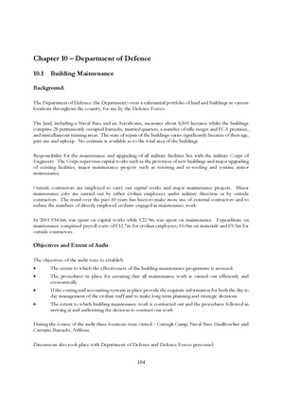 2001 Annual Report, Chapter 10 Department of Defence thumbnail
