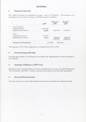 1998 Annual Report, Chapter 01 General Matters thumbnail