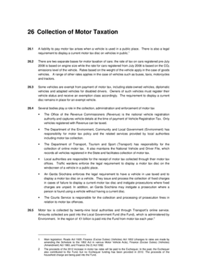 2011 Annual Report, Chapter 26: Collection of Motor Taxation thumbnail