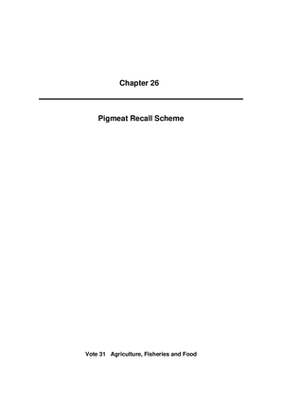 2010 Annual Report, Chapter 26 Pigmeat Recall Scheme thumbnail