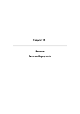2009 Annual Report, Chapter 16 Revenue Revenue Repayments thumbnail