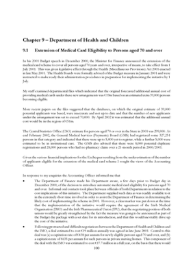2001 Annual Report, Chapter 09 Department of Health and Children thumbnail