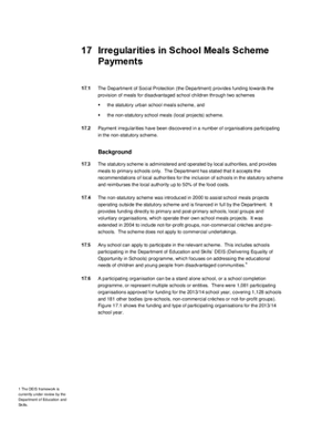 2014 Annual Report, Chapter 17: Irregularities in School Meals Scheme Payments thumbnail