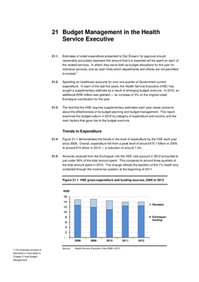 2012 Annual Report, Chapter 21: Budget Management in the Health Service Executive thumbnail