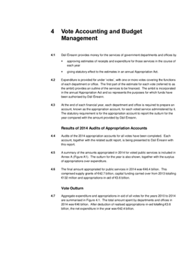 2014 Annual Report, Chapter 4: Vote Accounting and Budget Management thumbnail