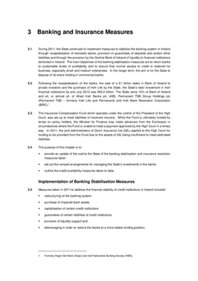 2011 Annual Report, Chapter 3: Banking and Insurance Measures thumbnail