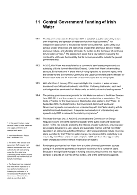 2014 Annual Report, Chapter 11: Central Government Funding of Irish Water thumbnail