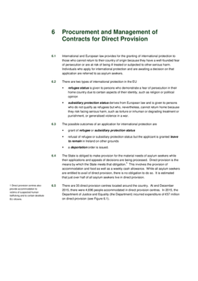 2015 Annual Report, Chapter 6: Procurement and Management of Contracts for Direct Provision thumbnail