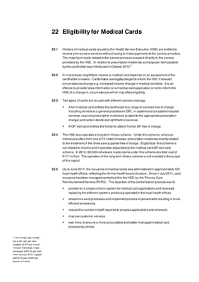 2012 Annual Report, Chapter 22: Eligibility for Medical Cards thumbnail