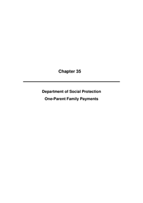 2009 Annual Report, Chapter 35 Department of Social Protection One Parent Family Payments thumbnail