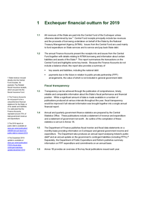 2019 Annual Report, Chapter 1, Exchequer financial outturn for 2019 thumbnail