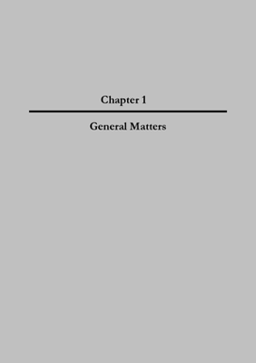 2007 Annual Report, Chapter 01 General Matters thumbnail