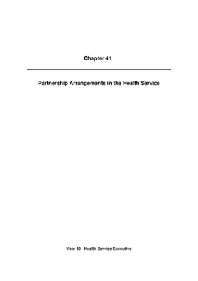 2010 Annual Report, Chapter 41 Partnership Arrangements in the Health Service thumbnail