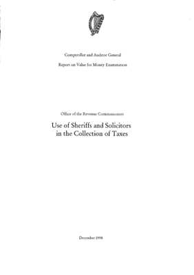 Special Report 26 Use of Sheriffs and Solicitors in the Collection of Taxes thumbnail