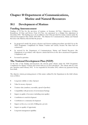 2003 Annual Report, Chapter 10 Department of Communications, Marine and Natural Resources thumbnail
