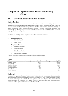 2003 Annual Report, Chapter 13 Department of Social and Family Affairs thumbnail