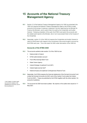Chapter 15, Accounts of the National Treasury Management Agency thumbnail