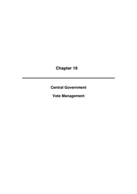 2009 Annual Report, Chapter 19 Central Government Vote Management thumbnail