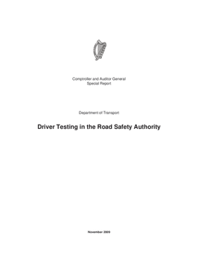 Special Report 71 Driver Testing in the Road Safety Authority thumbnail