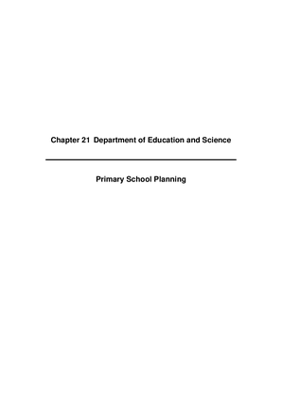 2008 Annual Report, Chapter 21 Department of Education and Science Primary School Planning thumbnail