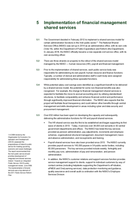 2019 Annual Report, Chapter 5, Implementation of financial management shared services thumbnail
